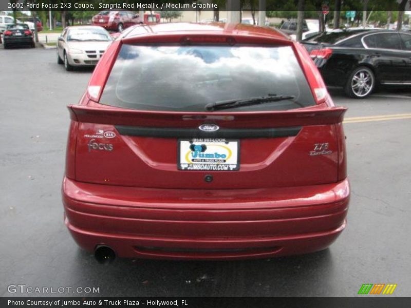 Sangria Red Metallic / Medium Graphite 2002 Ford Focus ZX3 Coupe