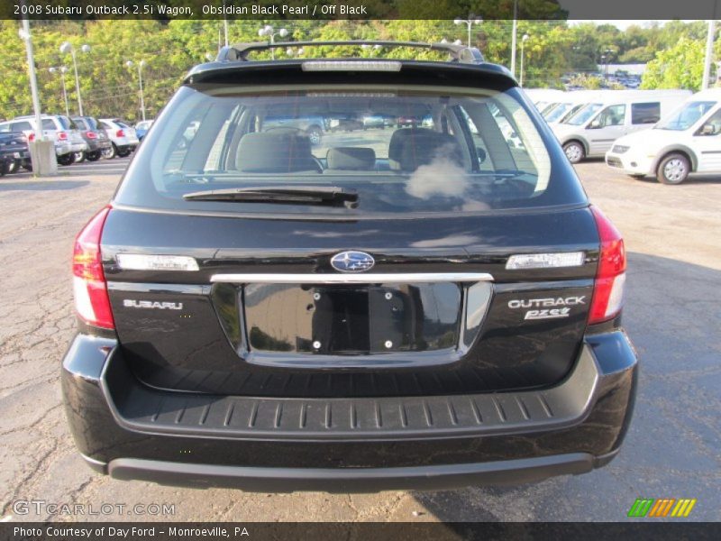 Obsidian Black Pearl / Off Black 2008 Subaru Outback 2.5i Wagon