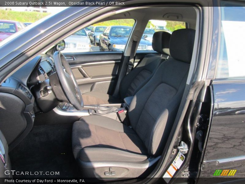 Obsidian Black Pearl / Off Black 2008 Subaru Outback 2.5i Wagon