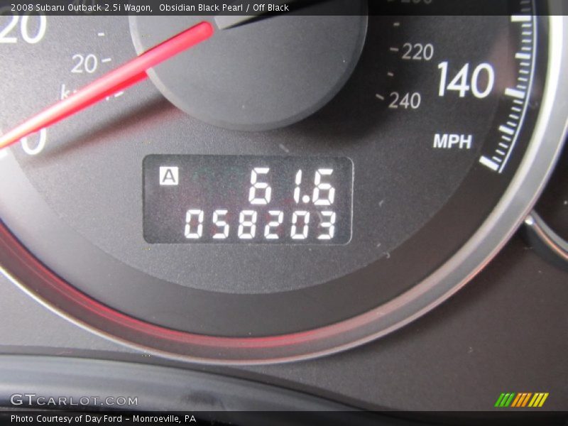 Obsidian Black Pearl / Off Black 2008 Subaru Outback 2.5i Wagon