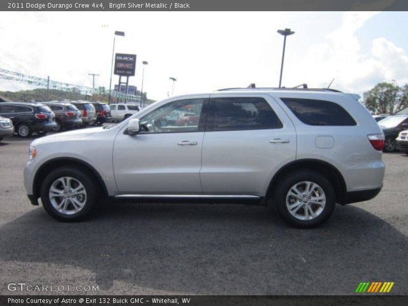 Bright Silver Metallic / Black 2011 Dodge Durango Crew 4x4