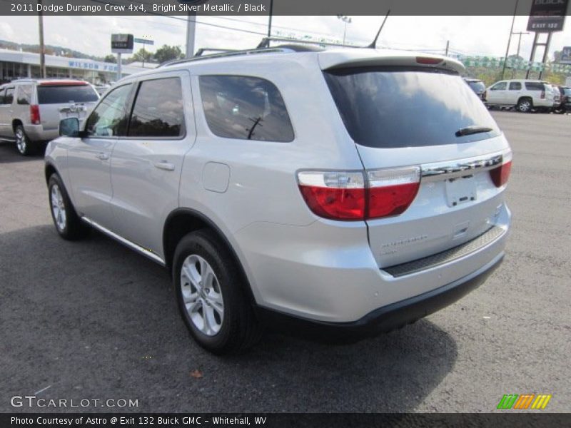 Bright Silver Metallic / Black 2011 Dodge Durango Crew 4x4