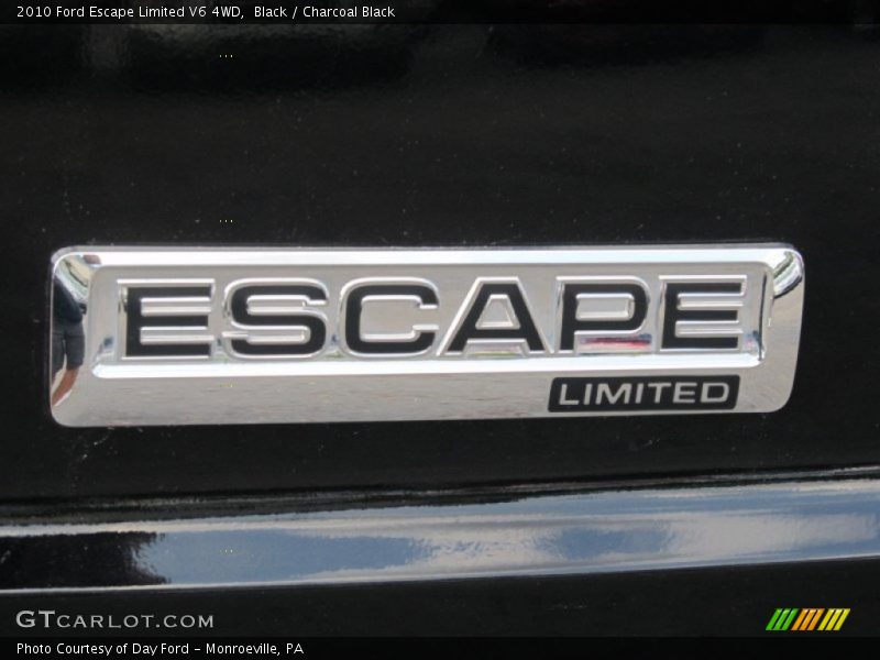 Black / Charcoal Black 2010 Ford Escape Limited V6 4WD