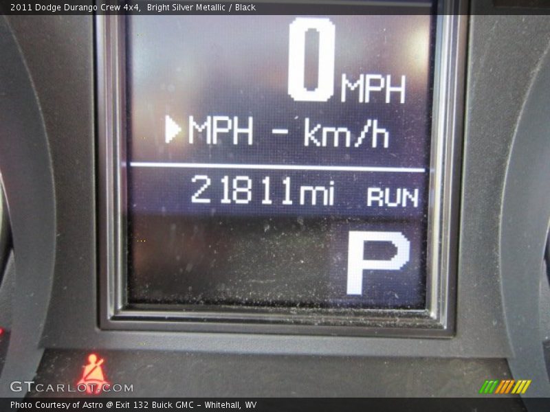 Bright Silver Metallic / Black 2011 Dodge Durango Crew 4x4