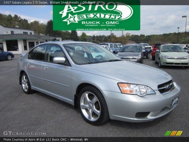Brilliant Silver Metallic / Off-Black 2007 Subaru Legacy 2.5i Sedan