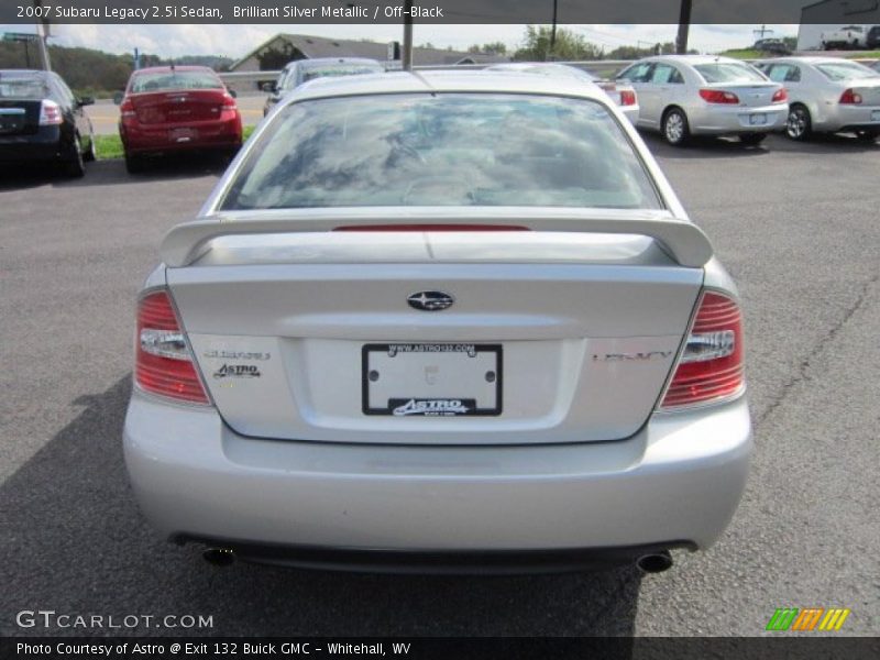 Brilliant Silver Metallic / Off-Black 2007 Subaru Legacy 2.5i Sedan