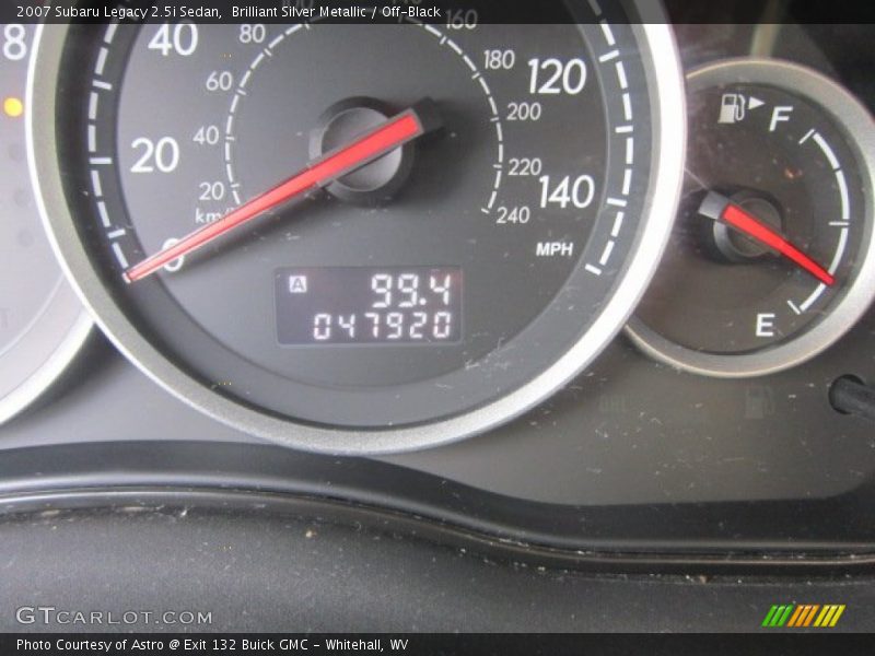 Brilliant Silver Metallic / Off-Black 2007 Subaru Legacy 2.5i Sedan