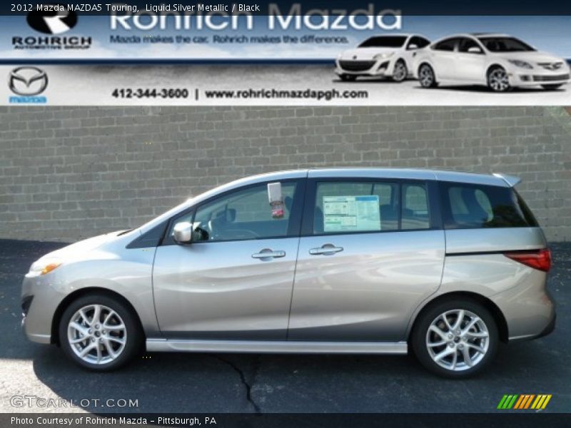 Liquid Silver Metallic / Black 2012 Mazda MAZDA5 Touring