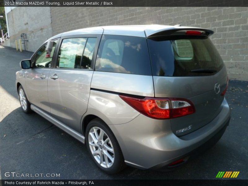 Liquid Silver Metallic / Black 2012 Mazda MAZDA5 Touring