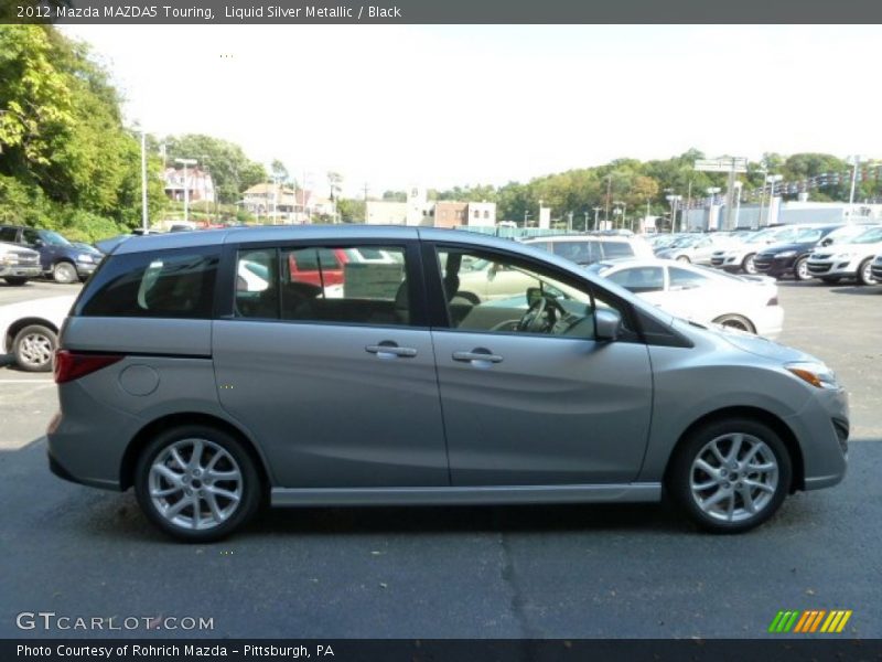 Liquid Silver Metallic / Black 2012 Mazda MAZDA5 Touring