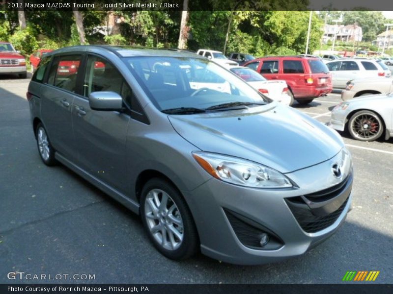 Liquid Silver Metallic / Black 2012 Mazda MAZDA5 Touring