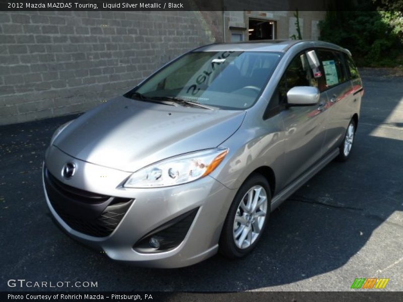 Liquid Silver Metallic / Black 2012 Mazda MAZDA5 Touring