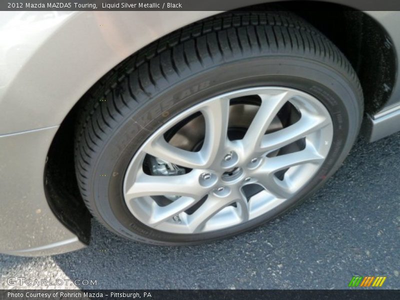 Liquid Silver Metallic / Black 2012 Mazda MAZDA5 Touring