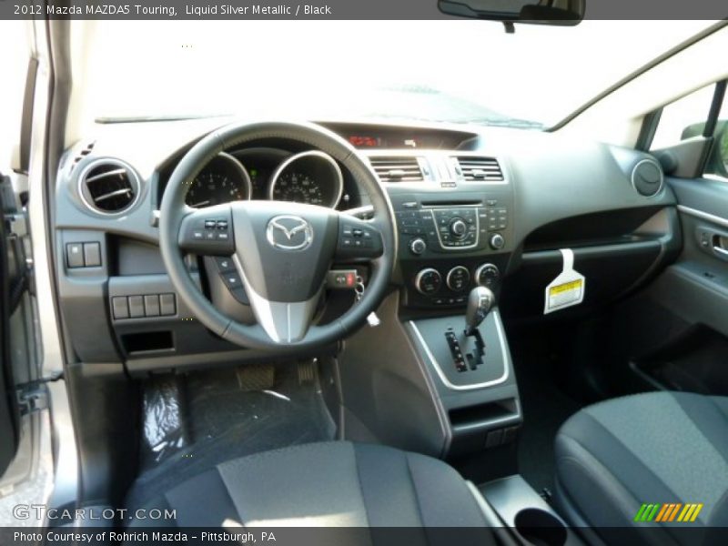 Liquid Silver Metallic / Black 2012 Mazda MAZDA5 Touring
