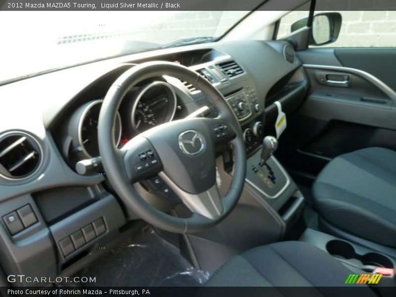 Liquid Silver Metallic / Black 2012 Mazda MAZDA5 Touring