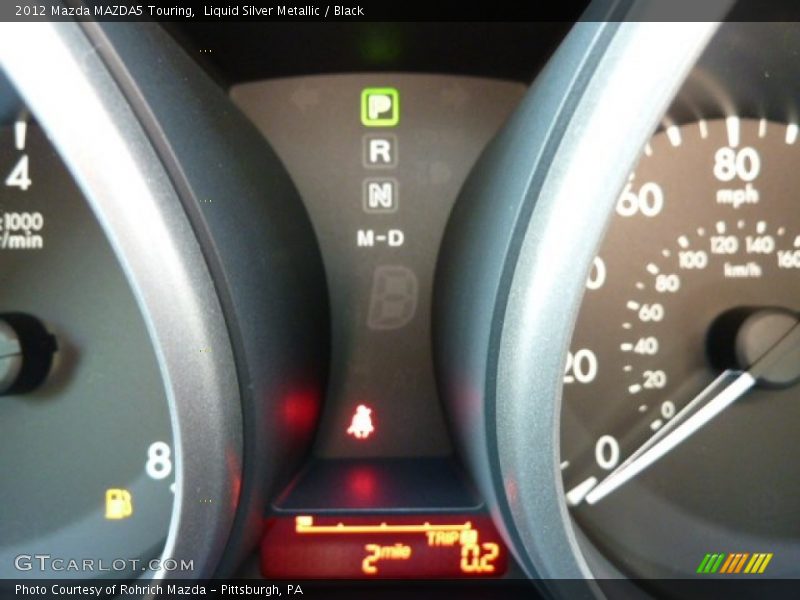 Liquid Silver Metallic / Black 2012 Mazda MAZDA5 Touring