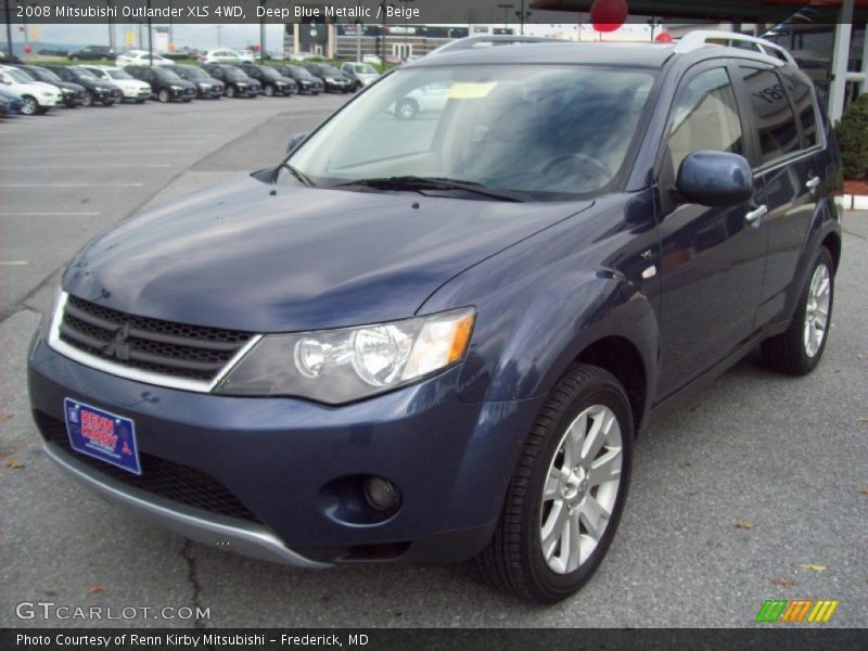 Deep Blue Metallic / Beige 2008 Mitsubishi Outlander XLS 4WD