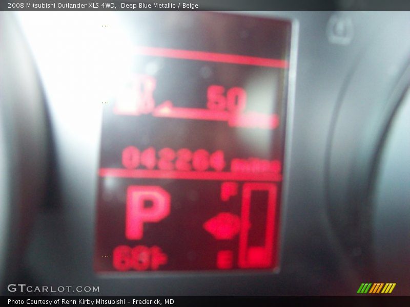Deep Blue Metallic / Beige 2008 Mitsubishi Outlander XLS 4WD