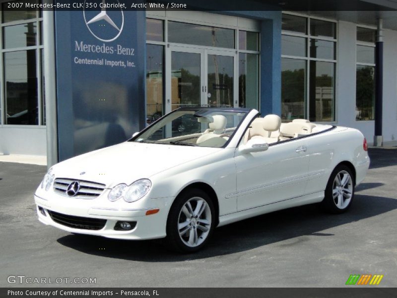 Arctic White / Stone 2007 Mercedes-Benz CLK 350 Cabriolet
