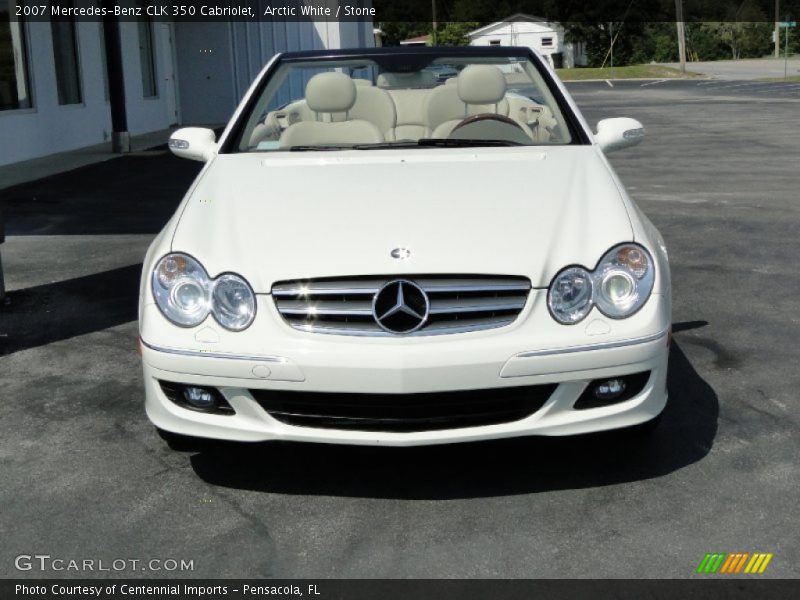 Arctic White / Stone 2007 Mercedes-Benz CLK 350 Cabriolet