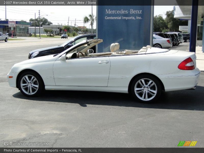 Arctic White / Stone 2007 Mercedes-Benz CLK 350 Cabriolet