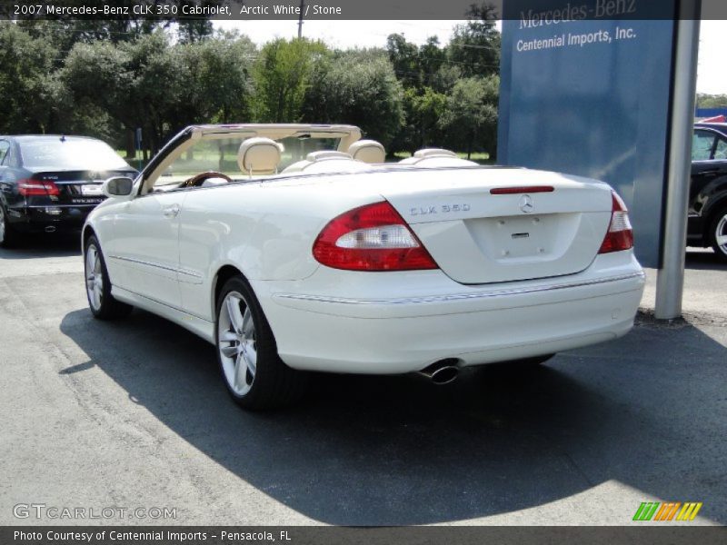 Arctic White / Stone 2007 Mercedes-Benz CLK 350 Cabriolet