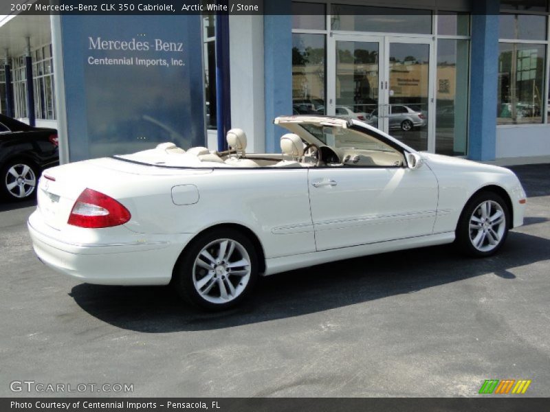 Arctic White / Stone 2007 Mercedes-Benz CLK 350 Cabriolet