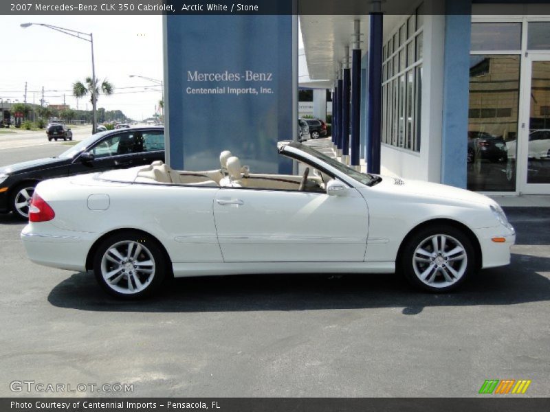 Arctic White / Stone 2007 Mercedes-Benz CLK 350 Cabriolet