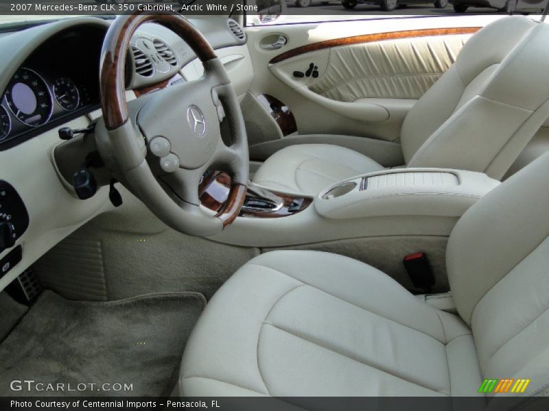 Arctic White / Stone 2007 Mercedes-Benz CLK 350 Cabriolet