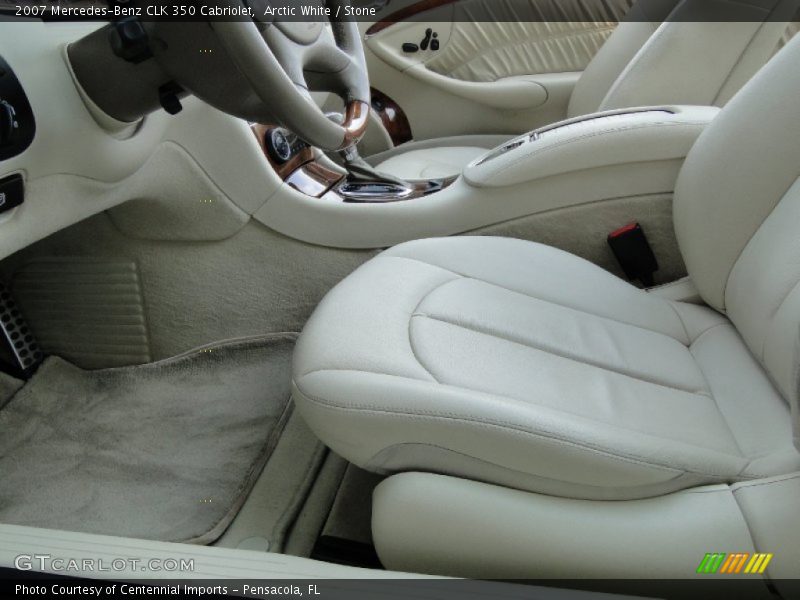 Arctic White / Stone 2007 Mercedes-Benz CLK 350 Cabriolet