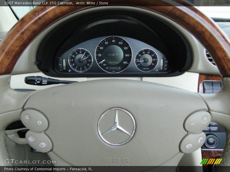 Arctic White / Stone 2007 Mercedes-Benz CLK 350 Cabriolet
