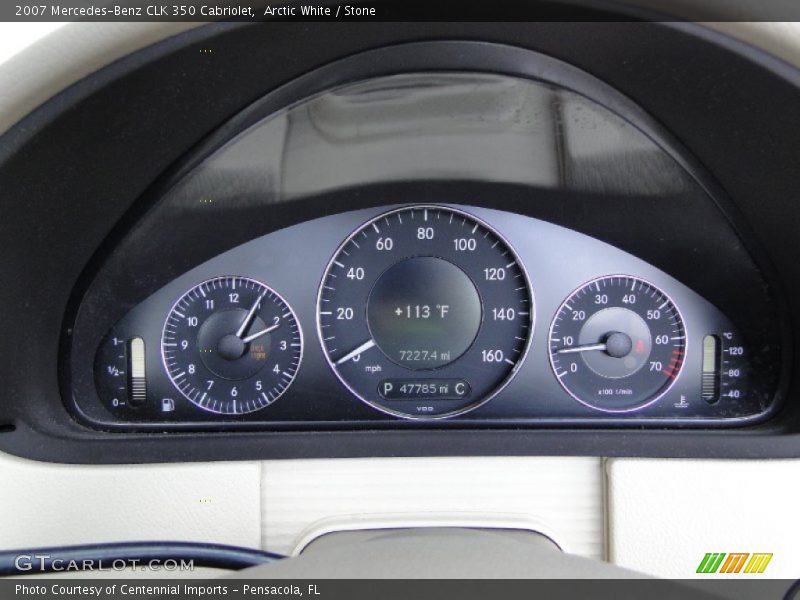 Arctic White / Stone 2007 Mercedes-Benz CLK 350 Cabriolet