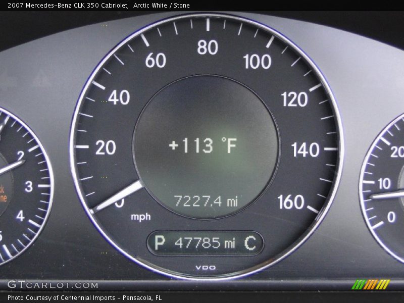 Arctic White / Stone 2007 Mercedes-Benz CLK 350 Cabriolet