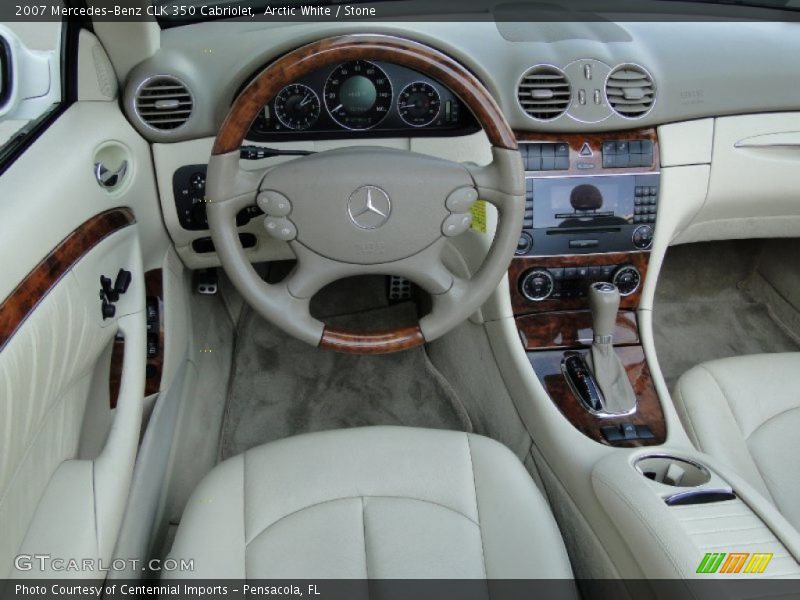 Arctic White / Stone 2007 Mercedes-Benz CLK 350 Cabriolet