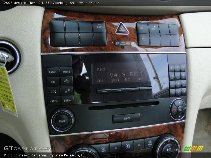 Arctic White / Stone 2007 Mercedes-Benz CLK 350 Cabriolet