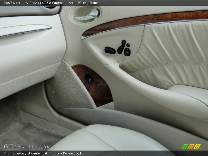 Arctic White / Stone 2007 Mercedes-Benz CLK 350 Cabriolet