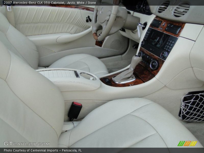 Arctic White / Stone 2007 Mercedes-Benz CLK 350 Cabriolet