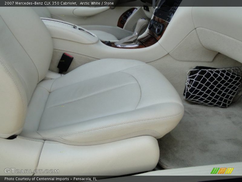 Arctic White / Stone 2007 Mercedes-Benz CLK 350 Cabriolet