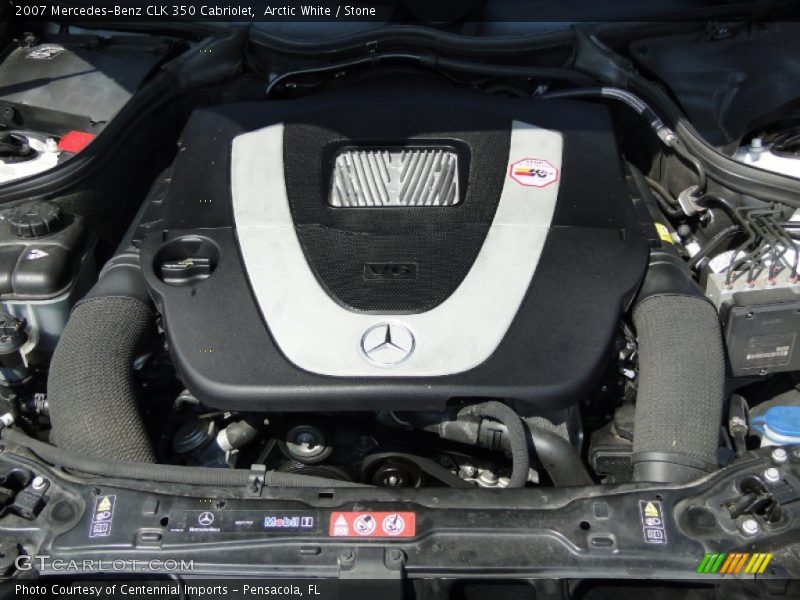 Arctic White / Stone 2007 Mercedes-Benz CLK 350 Cabriolet