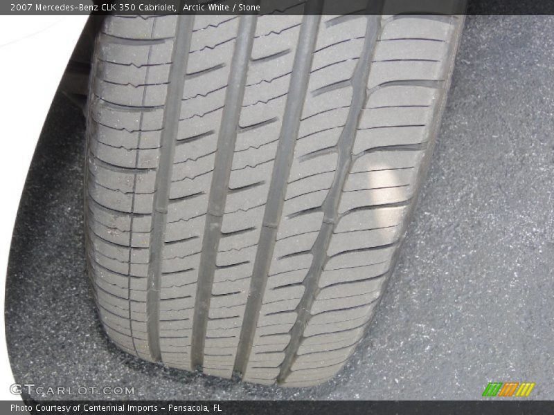 Arctic White / Stone 2007 Mercedes-Benz CLK 350 Cabriolet