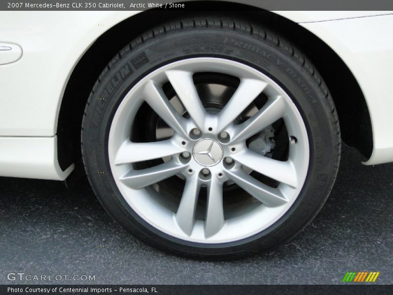Arctic White / Stone 2007 Mercedes-Benz CLK 350 Cabriolet