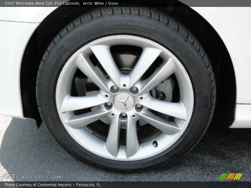 Arctic White / Stone 2007 Mercedes-Benz CLK 350 Cabriolet