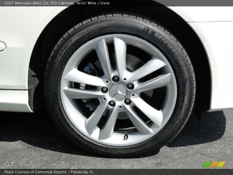 Arctic White / Stone 2007 Mercedes-Benz CLK 350 Cabriolet