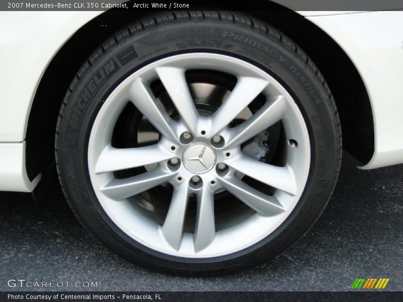 Arctic White / Stone 2007 Mercedes-Benz CLK 350 Cabriolet