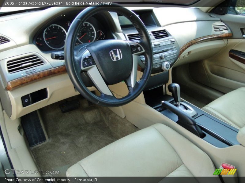 Bold Beige Metallic / Ivory 2009 Honda Accord EX-L Sedan