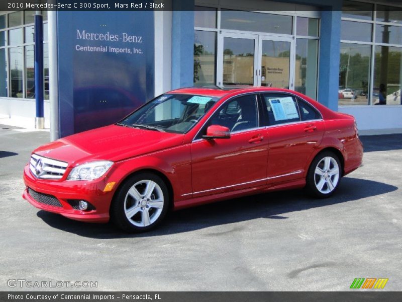 Mars Red / Black 2010 Mercedes-Benz C 300 Sport