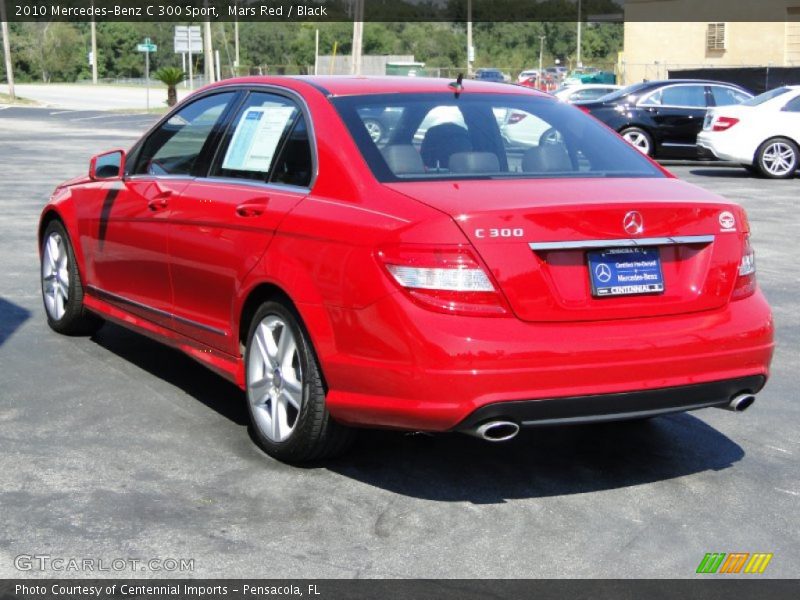Mars Red / Black 2010 Mercedes-Benz C 300 Sport