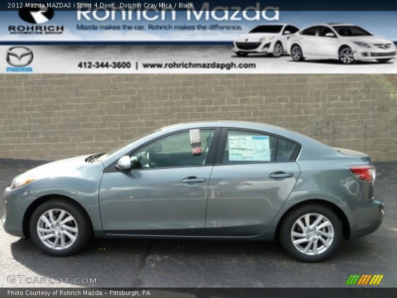 Dolphin Gray Mica / Black 2012 Mazda MAZDA3 i Sport 4 Door