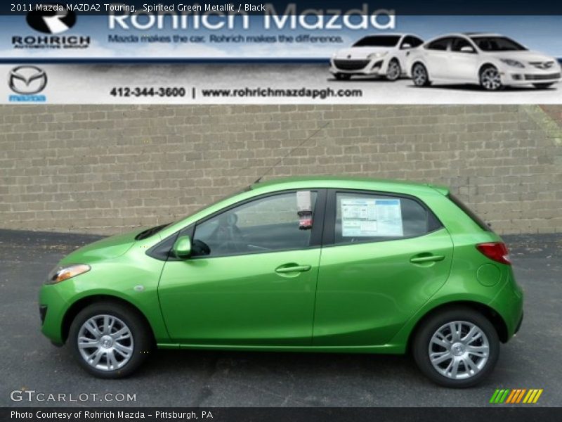 Spirited Green Metallic / Black 2011 Mazda MAZDA2 Touring