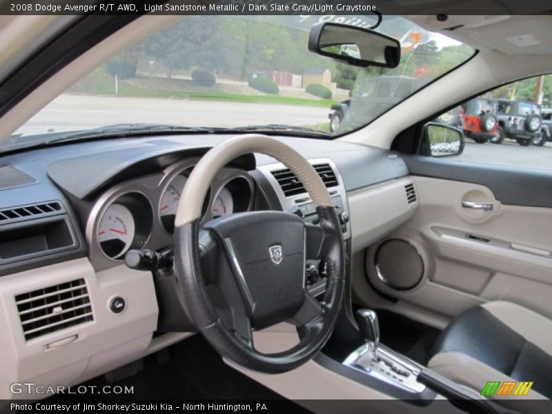 Light Sandstone Metallic / Dark Slate Gray/Light Graystone 2008 Dodge Avenger R/T AWD